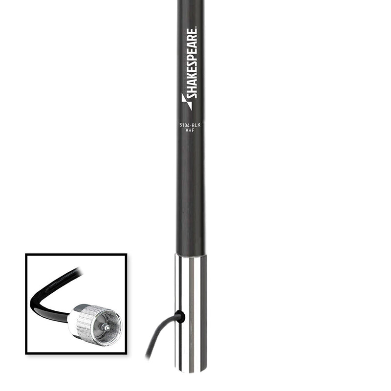 Load image into Gallery viewer, Shakespeare 5104 4 Classic VHF Antenna w15 RG58 Cable  Black 5104BLK

