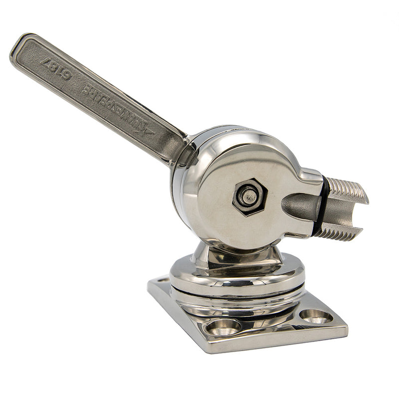 Load image into Gallery viewer, Shakespeare 6187 Sleek  Compact Stainless Steel Rotatable 4Way Ratchet Mount 6187
