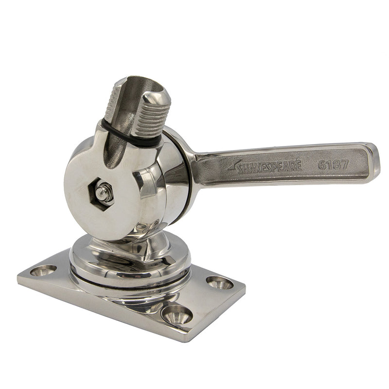 Load image into Gallery viewer, Shakespeare 6187 Sleek  Compact Stainless Steel Rotatable 4Way Ratchet Mount 6187
