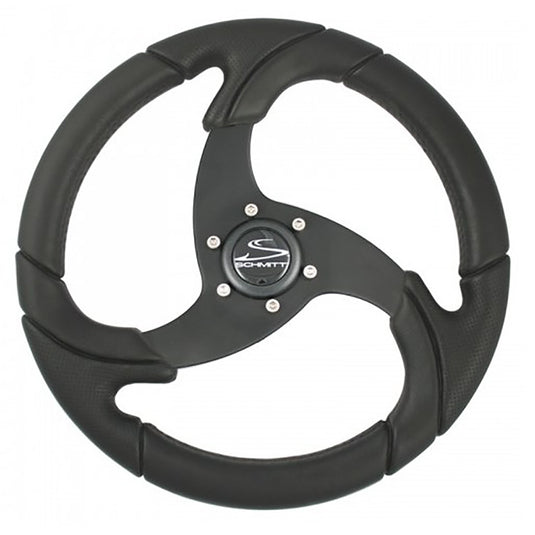 Schmitt Marine Folletto 142 Wheel  Black Polyurethane  34 Tapered Shaft wBlack Center Cap PU021104R