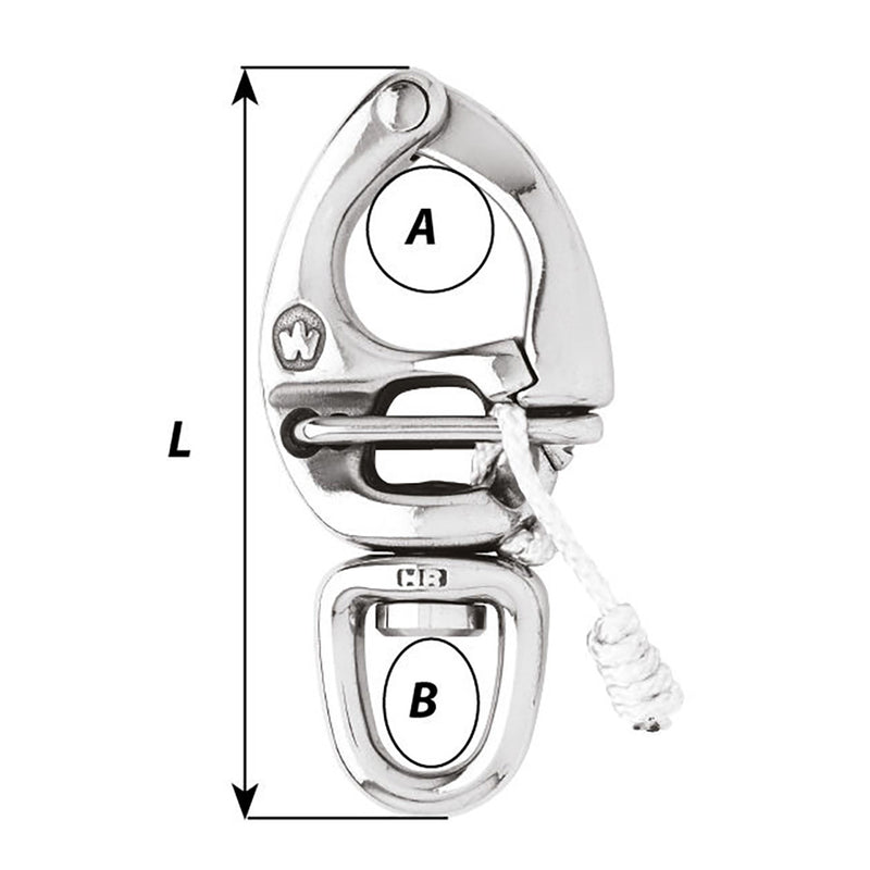 Load image into Gallery viewer, Wichard HR Quick Release Snap Shackle With Swivel Eye 150mm Length 52932 2678W
