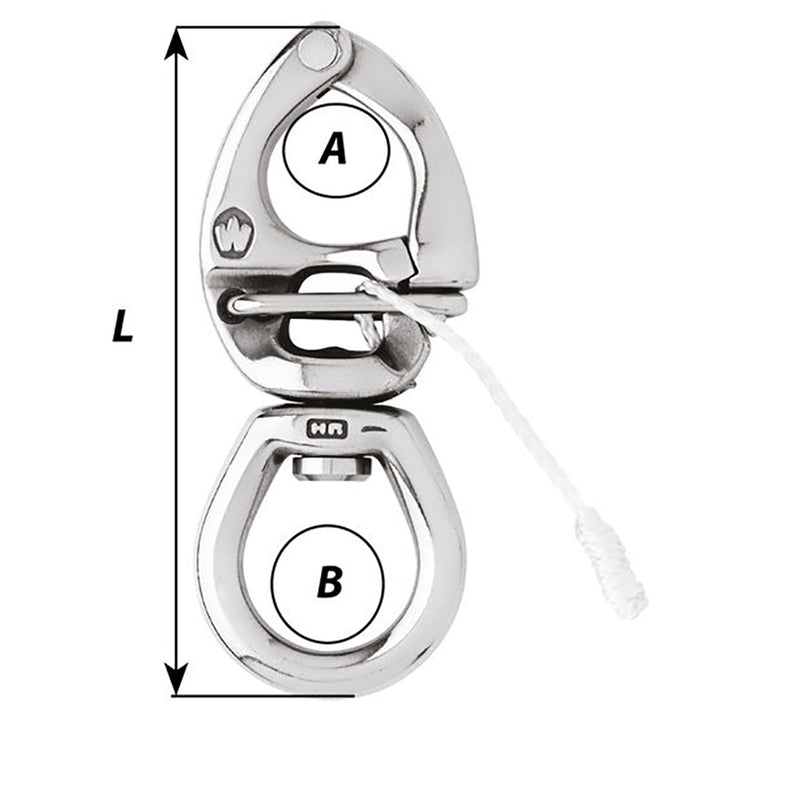 Load image into Gallery viewer, Wichard HR Quick Release Snap Shackle With Large Bail  80mm Length  3532 2773W
