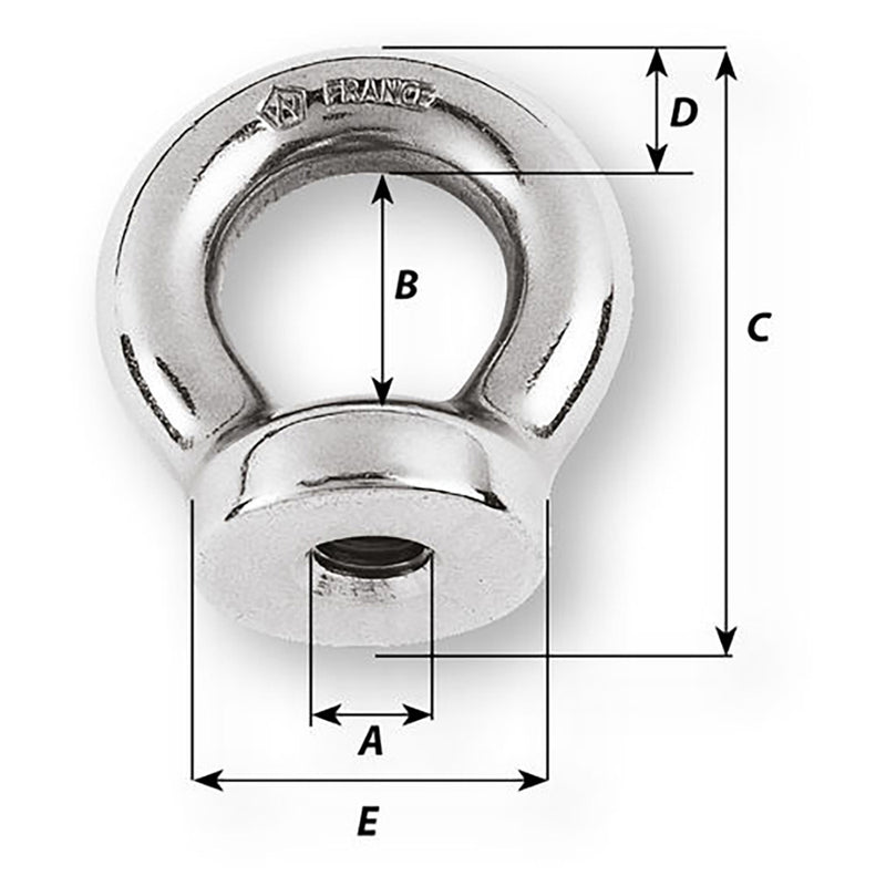 Load image into Gallery viewer, Wichard 10mm Eye Nut  Thread M10 x 150mm 6355W
