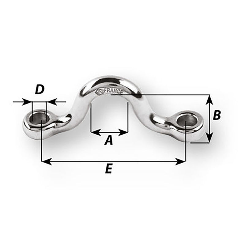 Load image into Gallery viewer, Wichard Eye Strap  6mm Diameter  1564 45mm Spacing  14964 9203W
