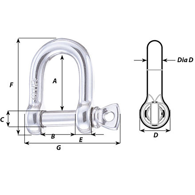 Load image into Gallery viewer, Wichard HR D Shackle  20mm Diameter  2532 11209W
