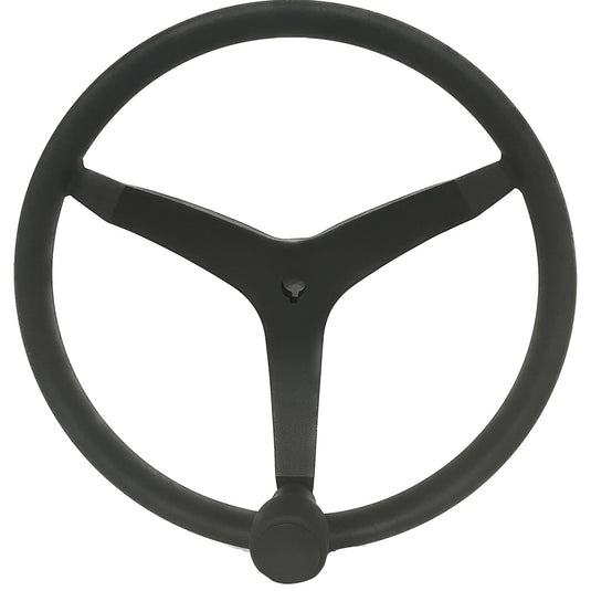 Uflex  V46  135 Stainless Steel Steering Wheel wSpeed Knob  Black V46B
