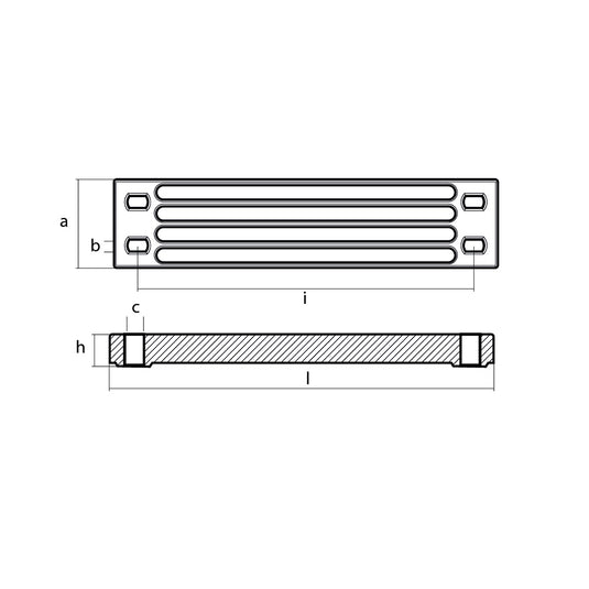 Tecnoseal Zinc Yamaha Bar Anode fEngine Bracket 011121