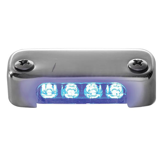 Attwood Blue LED Micro Light wStainless Steel Bezel  Vertical Mount 6350B7