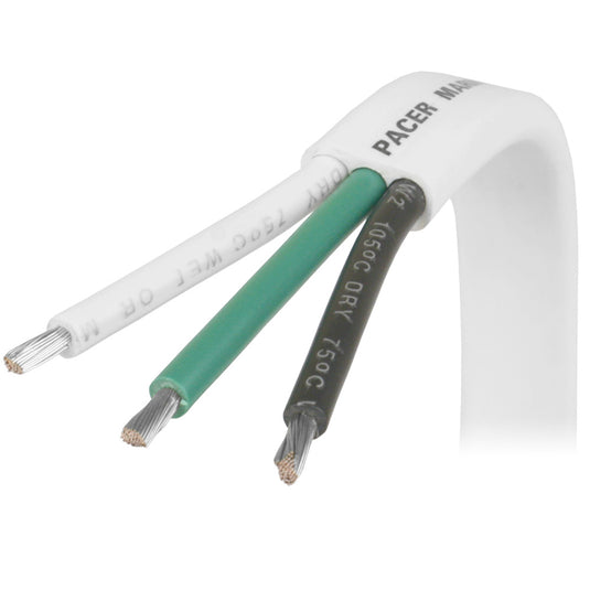 Pacer 163 AWG Triplex Cable  BlackGreenWhite  Sold By The Foot W163FT