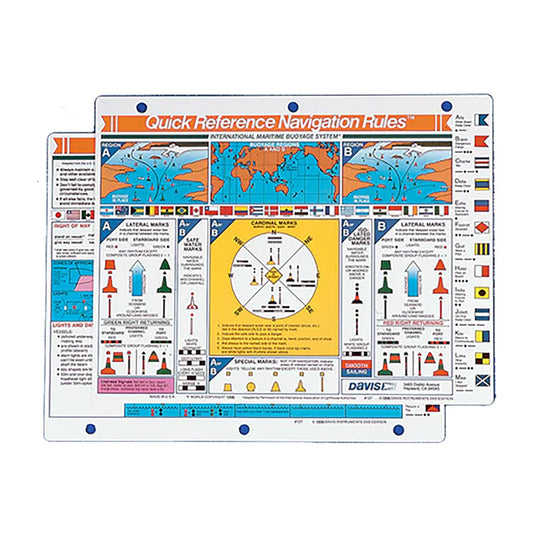 Davis Quick Reference International Navigation Rules Card 127