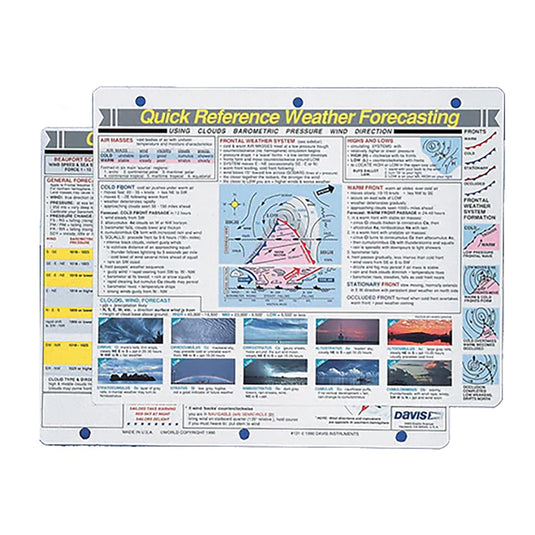 Davis Quick Reference Weather Forecasting Card 131