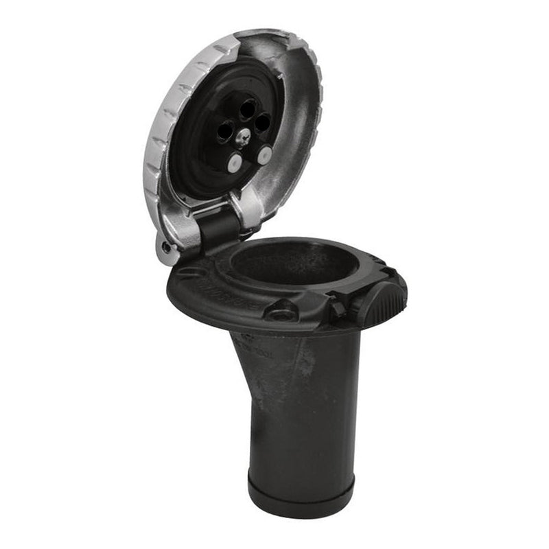 Load image into Gallery viewer, Attwood Deck Fill fCarbon Canister System  Straight Body  Scalloped Chrome Cap 99DFCCSZ1S
