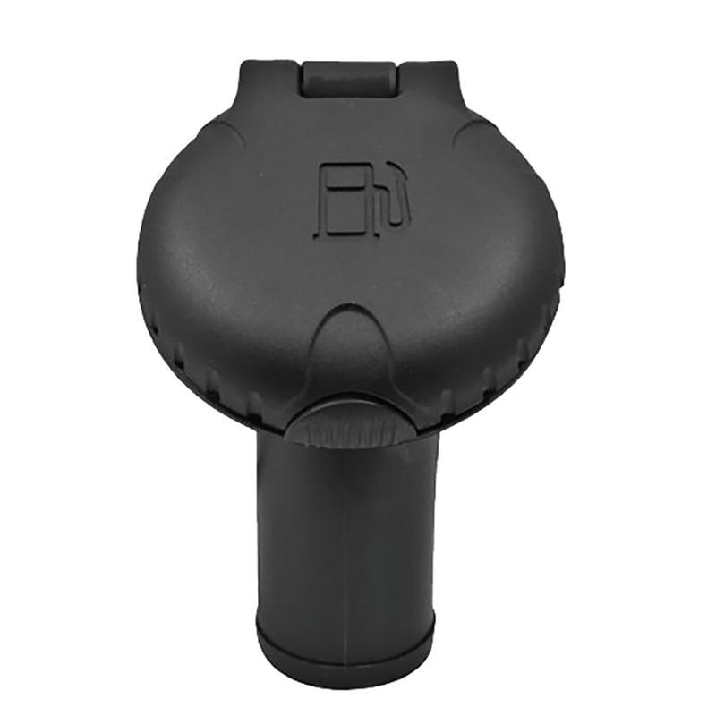 Load image into Gallery viewer, Attwood Deck Fill fCarbon Canister System  Angled Body  Scalloped Black Plastic Cap 99DFCCAB1S

