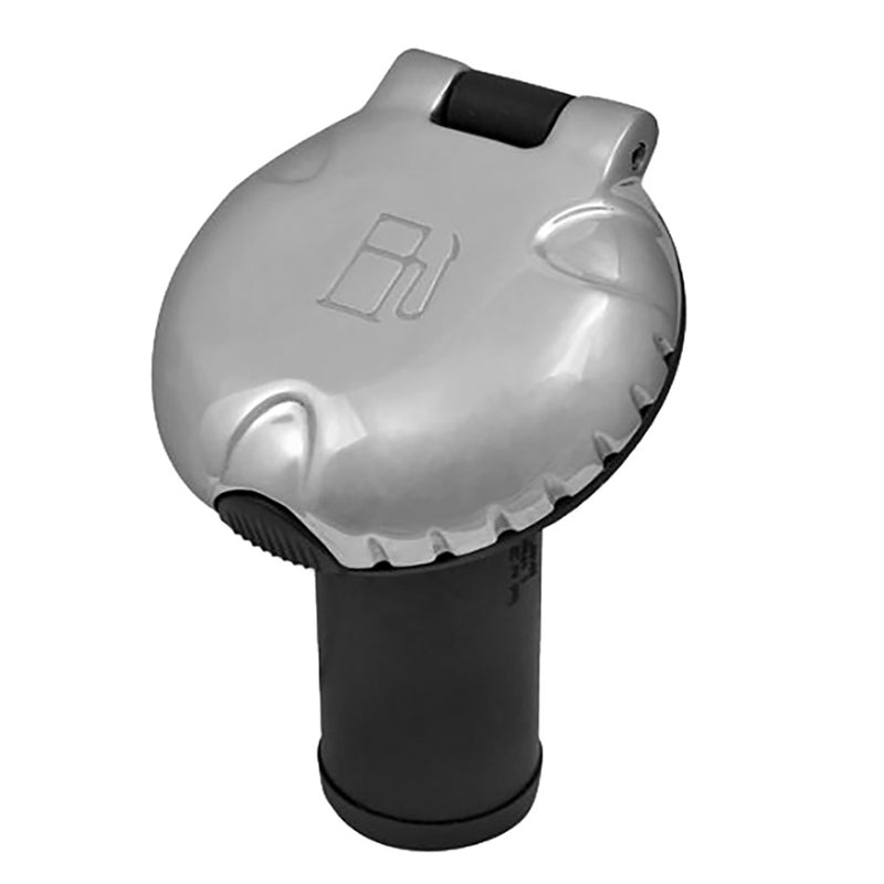 Load image into Gallery viewer, Attwood Deck Fill fCarbon Canister System  Angled Body  Scalloped Chrome Cap 99DFCCAZ1S
