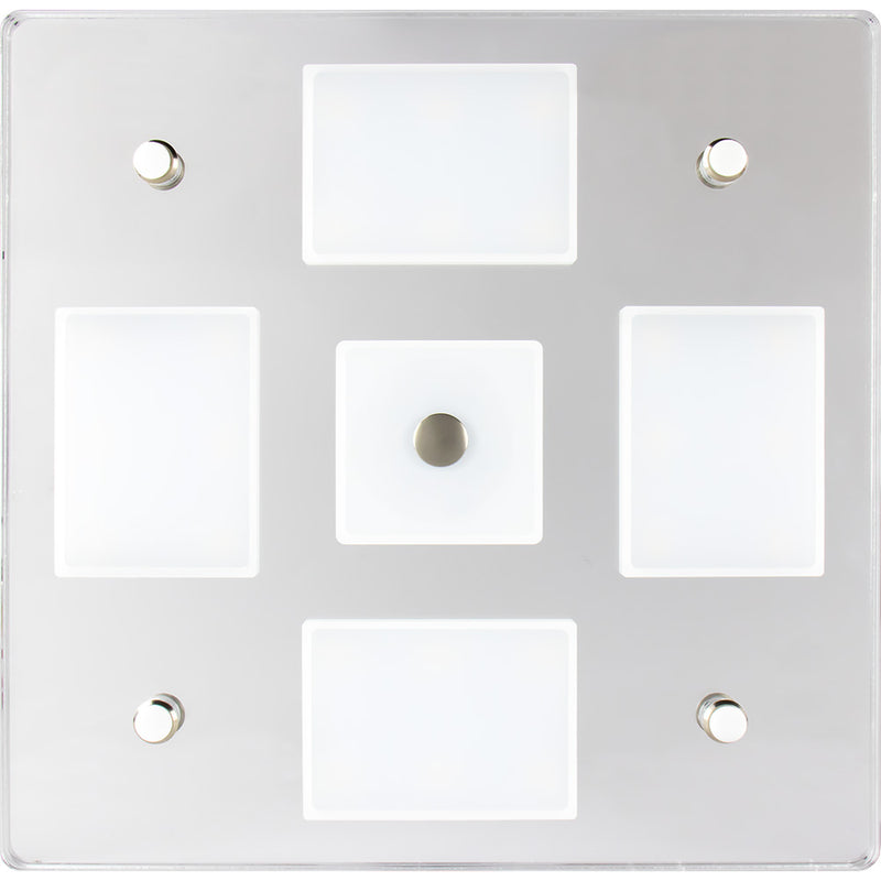 Load image into Gallery viewer, SeaDog Square LED Mirror Light wOnOff Dimmer  White  Blue 4018403
