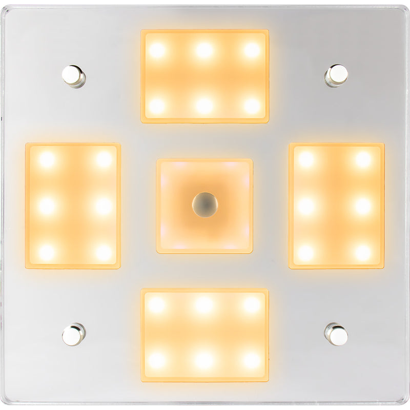 Load image into Gallery viewer, SeaDog Square LED Mirror Light wOnOff Dimmer  White  Blue 4018403
