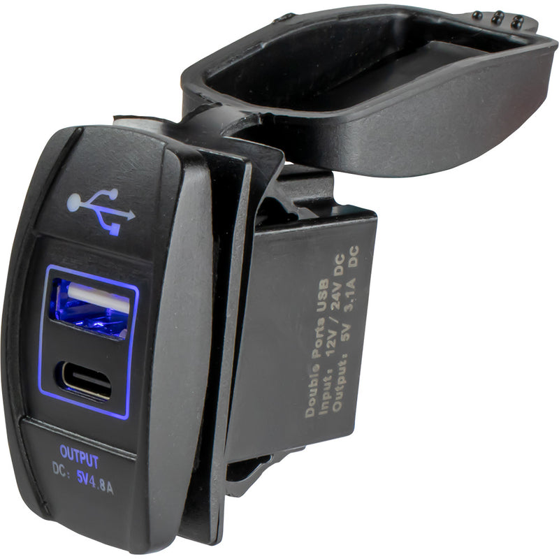 Load image into Gallery viewer, SeaDog USB  USBC Rocker Switch Style Power Socket 4265211
