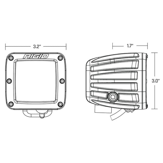 RIGID Industries DSeries Spot wAmber Pro Lens  Pair 20252