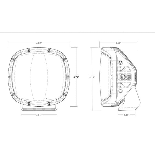 RIGID Industries Adapt XP wAmber Pro Lens  Pair 300515