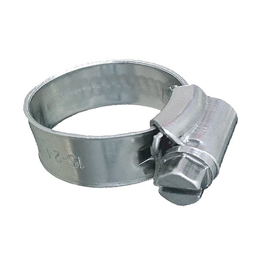 Trident Marine 316 SS NonPerforated Worm Gear Hose Clamp  38 Band  516  916 Clamping Range  10Pack  SAE Size 3 7050141