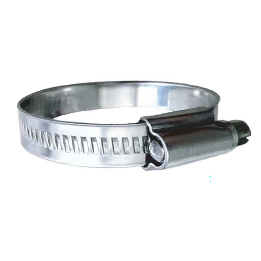 Trident Marine 316 SS NonPerforated Worm Gear Hose Clamp  1532 Band  112  2 Clamping Range  10Pack  SAE Size 24 7101381