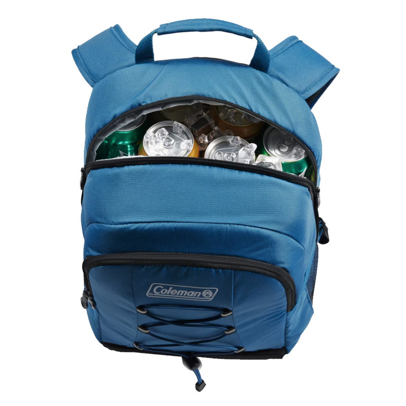Load image into Gallery viewer, Coleman CHILLER 28Can SoftSided Backpack Cooler  Deep Ocean 2158118
