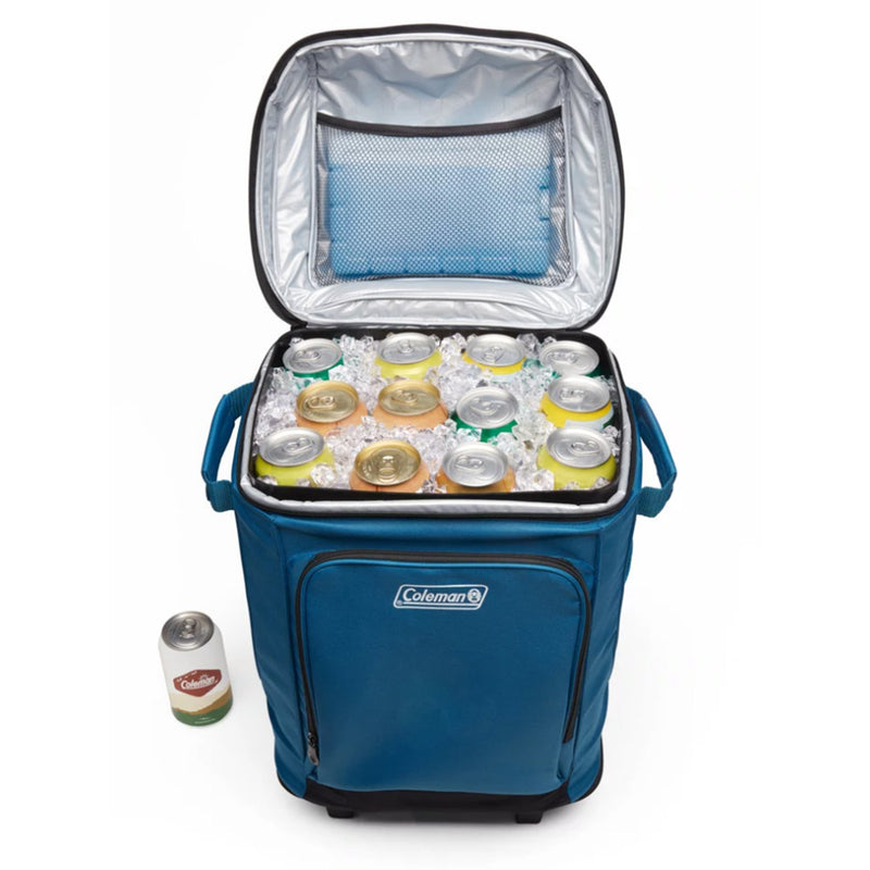 Load image into Gallery viewer, Coleman CHILLER 42Can SoftSided Portable Cooler wWheels  Deep Ocean 2158120
