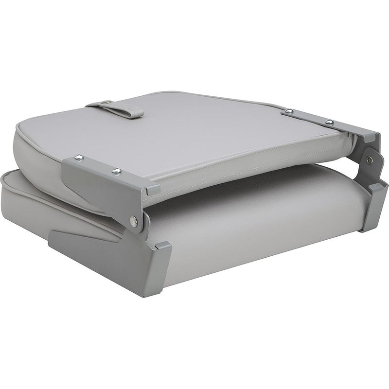 Load image into Gallery viewer, Attwood SwivlEze Low Back Padded Flip Seat  Grey 98395GY
