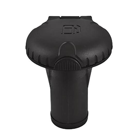 Attwood Deck Fills fPressure Relief Systems  Straight Body  Scalloped Black Plastic Cap 99DFPVSB1S