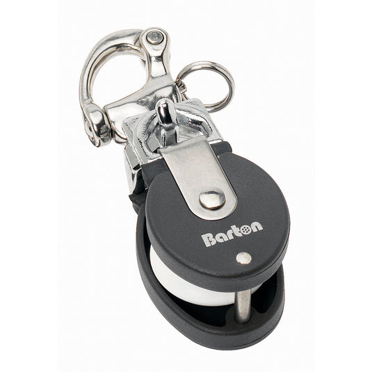 Barton Marine Size 2 Snatch Block wStainless Snap Shackle  35mm Sheave 90301