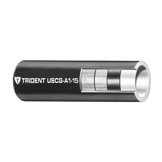Trident Marine 38 Low Permeation Type A115 Fuel Line Hose  Black  Sold by the Foot 3650386FT